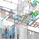 FlowStruct – Domestic Water Modeling & Multi-System Coordination
Modeling of domestic hot and cold water (HW/CW) systems with full coordination between sanitary, vent, and storm piping for clash-free routing.