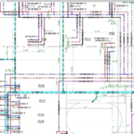 Plumbing floor plan for a high-rise hotel on 8th Avenue, Midtown Manhattan.
Model includes coordinated HW, CW, and HWR routing, clear annotations, accurate dimensions, and verified fixture connections—prepared for fabrication and smooth onsite installation.